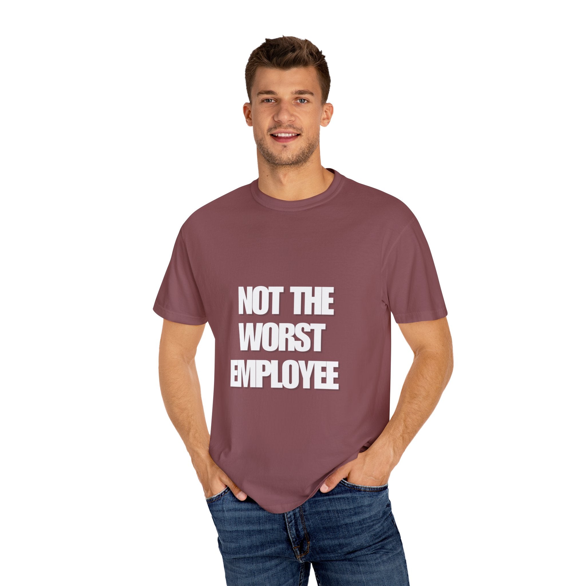 Humorous Unisex T-shirt: Not the Worst Employee | Funny Work Tee, Gift for Coworkers, Office Humor, Casual Wear