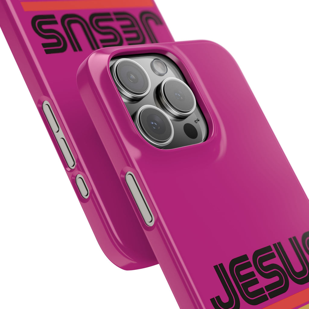 Stylish Slim Phone Case with 'JESUS KING' Design – Perfect for Faith Lovers, Unique Gift for Holidays, Mobile Accessories, Trendy Tech