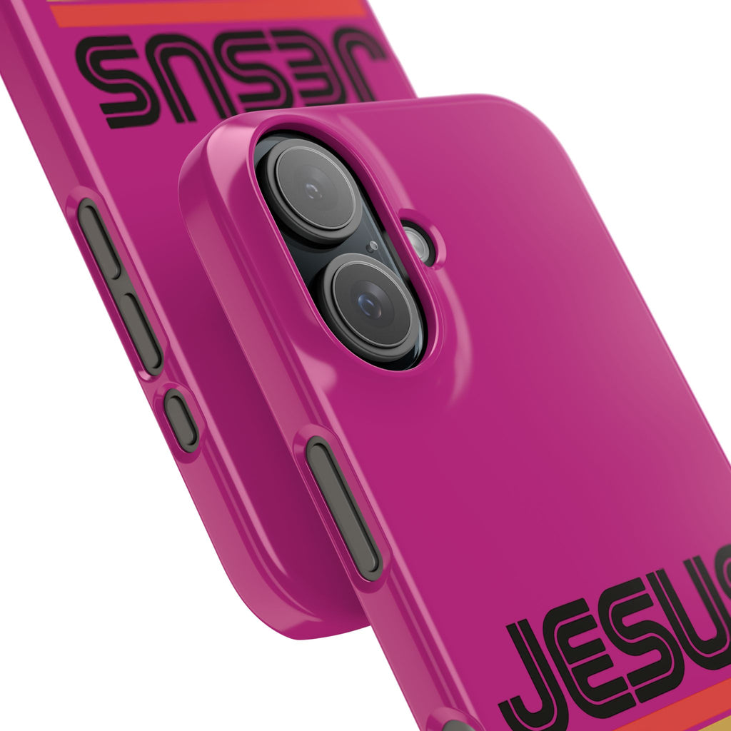 Stylish Slim Phone Case with 'JESUS KING' Design – Perfect for Faith Lovers, Unique Gift for Holidays, Mobile Accessories, Trendy Tech