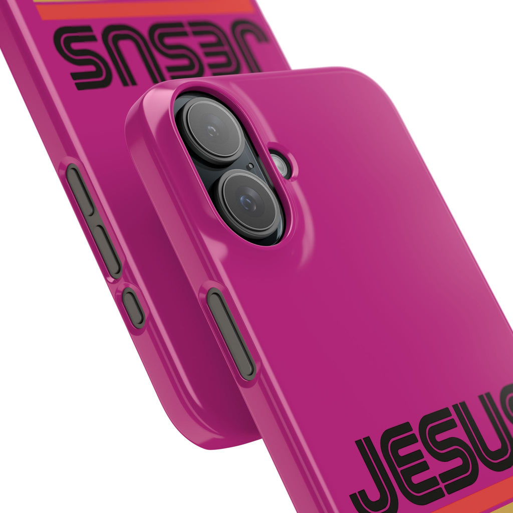 Stylish Slim Phone Case with 'JESUS KING' Design – Perfect for Faith Lovers, Unique Gift for Holidays, Mobile Accessories, Trendy Tech